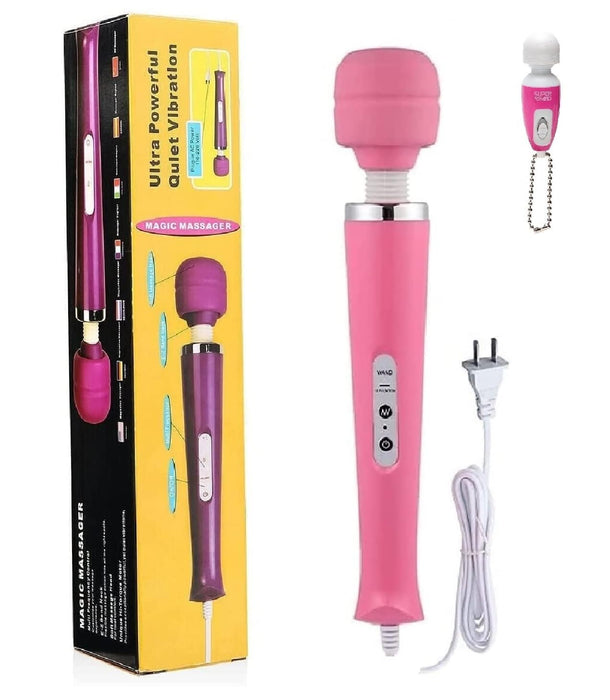 Gajoin Big Powerful Massager Back Vibrating Massage for Woman Men Sport Recovery Muscle Aches Pain Shoulder Foot Massage Tool (Pink Big Massage and Mini Toy)