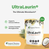 Inspired Nutrition UltraLaurin ® Supplement for Immune Support and Gut Health - Monolaurin Pellets - 21oz - 200 Servings, 3000 mg Each