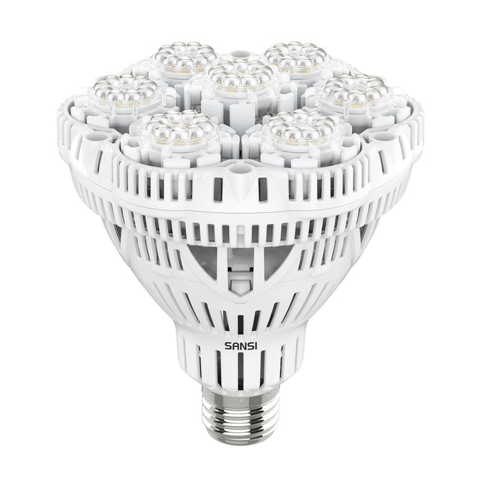 SANSI Grow Lights for Indoor Plants, Full Spectrum 36W Grow Light Bulbs (400 Watt Equiv) with Optical Lens for High PPFD, PPF 65.6 umol/s LED Energy Saving Plant Light for Indoor Growing Seed Starting
