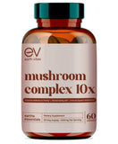 Earth Vibes 10-in-1 Mushroom Complex - 60 Vegan Capsules | Supports Immune Function & Cognitive Health | includes Lion's Mane, Cordyceps, Reishi & Chaga | Improve Energy, Memory & Focus | Non-GMO