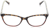 Sofia Vergara x Foster Grant Women's Teresa Reading Glasses Cat-Eye, Tortoise and Crystal Red, 52 mm + 3