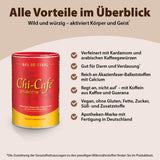 Chi-Cafe proactive, 180 g can I coffee-containing drink powder I wild and spicy I with acacia fiber fiber, coffee, guarana, ginseng, coffee spices I 36 cups