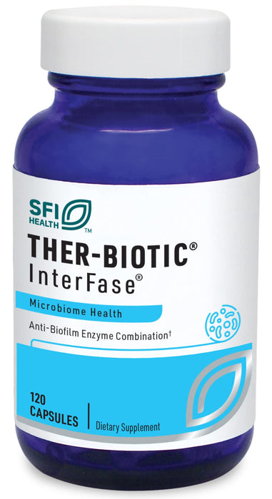 Klaire Labs Interfase - Digestive Enzyme Blend to Support GI Detox & Gut Flora Balance - Dairy-Free (120 Vegetarian Capsules)