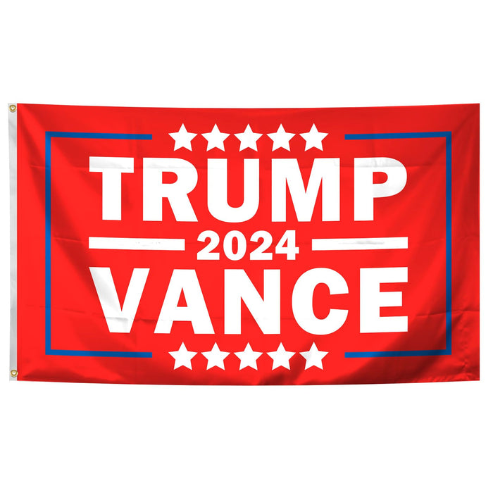 Trump Vance 2024 Flags 3x5 Red, Trump 2024 Flag 2024 Vance Save American Back Flag For Outdoor Lawn Decor Banner Sign (DH2)