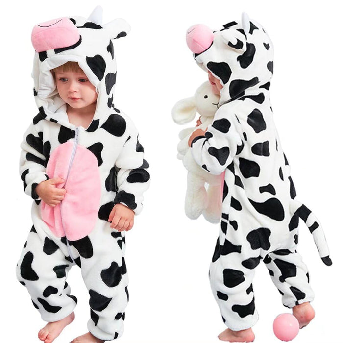 QIAONIUNIU Halloween Baby Cow Costumes Toddler Outfit Infants Cosplay Romper 18-24 Months