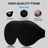 ALASKA BEAR Sleep Mask Women Men with Molded Eye Cups, Well-Contoured 3 D Extra-Plush Soft Memory Foam Blackout Eye Mask Zero Pressure on Eyelids & Eyelashes w Earplugs Set - Silent Night Stars