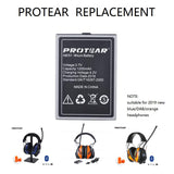 PROTEAR Lithium Battery Replacement,Rechargeable Battery,Suitable for Our Rechargeable Bluetooth Headphones Noise Reduction Ear Earmuffs