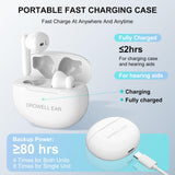 Hearing Aids, Hearing Aids for Seniors Rechargeable with Noise Cancelling, Hearing Amplifiers for Seniors & Adults Hearing Loss with Portable Charging Case, Pair White