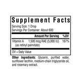Seeking Health Vitamin A Drops, 1507 mcg of Liquid Vitamin A for Immune System and Prenatal Health, Eye and Skin Health, Vegan and Vegetarian, 30 ml (600 servings)*