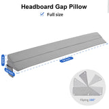 EUHAMS Full Size Bed Wedge Pillow - Bed Gap Filler Mattress Wedge Headboard Pillow Close The Gap 0-7" Between Your Headboard and Mattress or Wall for Sleeping Backrest Pillow (54"x10"x6" Gray)