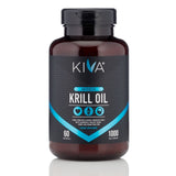 Kiva Antarctic Krill Oil - Sustainably Wild-Caught Krill (60 Softgels) - 1000mg, Rich with Omega-3 Fatty Acids, EPA, DHA and Astaxanthin, No Fishy Aftertaste, 3rd Party tested, BPA-free bottle