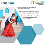 NatureCity True-Slim 400mg Morosil Weight and Fat Loss Supplement |Helps Reduce Fat Accumulation (60 Veggie Capsules)| Clinically Studied Dose| Non GMO, Gluten-Free