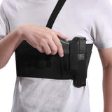 Deep Concealment Shoulder Holster, Accmor Universal Concealed Carry Shoulder Holster Vest, Elastic Underarm Gun Holster Waistband for Men and Women, Right Hand Draw