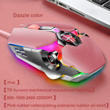 Mechanical Gaming Keyboard and Mouse Combo, 87 Key Retro Punk Typewriter-Style,Blue Switch RGB Rainbow Backlit Keyboard,Cool Breathing Light Lightweight Gaming Mouse for Game and Office,Pink