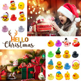 2024 Advent Calendar Rubber Ducks Bath Toys Christmas Blind Box Toy Ducks Mini Ducks for Kids Boys Girls Home Party Decoration Cruise Ducks Rubber Ducks in Bulk - 24 Pcs