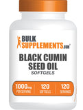 BulkSupplements.com Black Cumin Seed Oil Softgels - Blackseed Oil - Nigella Sativa - Black Seed Oil Pills - Nigella Sativa Capsules - 1000mg of Black Cumin Seeds Oil per Softgel (120 Softgels)