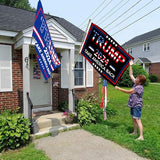 Trump 2024 Flag,3x5 FT Trump Flag Double Sided 3 Ply,Take America Back Trump Flags Banner UV & Fade Resistant 2 Brass Grommets for Outdoor Indoor(Black)