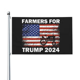 Elixvsoer Farmers For Trump 2024 Flag For Room Teen Double Sided Personalized Flags Outdoor Banner For Boys Room 3x5 Ft, Farmers For Trump 2024 Tapestry For Dorm