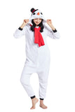 DELEY Unisex Adult Snowman Onesie Pajamas, Flannel Animal One Piece Costume Sleepwear Halloween Cosplay Homewear