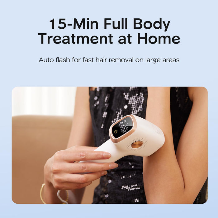 INNZA IPL Hair Removal with Ice Cooling Care Function for Women,Long-Lasting Results,999,999 Flashes Painless Hair Removal, Hair Removal Device for Armpits Legs Arms Bikini Line