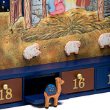 Kurt Adler J3767 Wooden Nativity Advent Calendar With 24 Magnetic Piece