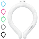 Neck Cooling Tube, Wearable Cooling Neck Wrap for Hot Summer, Reusable 18℃/64℉ Ice Ring Neck Cooler for Heat Outdoor Sports, Outdoor Workers (White)