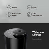 Airversa Waterless Diffuser for Essential Oil Nebulizer Battery Operated Mini Scent Air Machine Aromatherapy Atomizing Diffuser 1/2/3H/Time Off 3 Mist Level for Home Cars Office (AN6 Black)