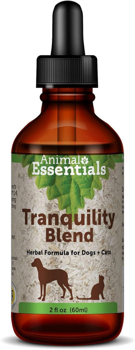 Animal Essentials Tranquility Blend Herbal Formula for Dogs & Cats, 2 fl oz - Made in USA, Calming Supplement, Anxiety Relief