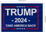 Trump 2024 MAGA Hat and Trump Flag Set, Trump 2024 Hat Take America Back Baseball Cap