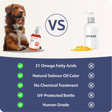 Brilliant Salmon Oil for Dogs, Cats & Puppies | Omega 3 Fish Oil Liquid Supplement with DHA, EPA Fatty Acids | Supports Skin and Coat, Immune System & Joint Function | Hofseth BioCare (2 x 16.9oz)