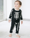 VAENAIT BABY Infant Kids Toddler Boys Girls Halloween Novelty Pajama Set Skeleton White XL