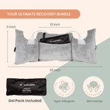 MOYOAMA Post Mastectomy Pillow with Cold Pack - Recovery After Breast Cancer Surgery, Breast Augmentation - Lightweight Post Surgery Pillow with 4 Built-in Pockets to Support Healing