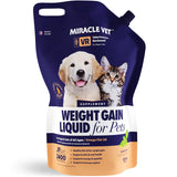 MIRACLE VET High-Calorie Weight Gainer for Dogs & Cats - Multivitamin Nutritional Supplement, Omega Fish Oil, Calcium - Puppy, Adult, Senior - Prenatal Cat & Dog Vitamins, Supplements for Weight Gain