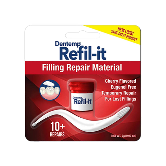 Dentemp Refil-It Dental Repair Kit - Temporary Tooth Filling (Cherry Flavor)