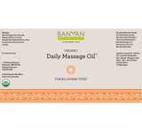 Banyan Botanicals Daily Massage Oil – Organic Ayurvedic Massage Oil – for All Skin Types & Doshas – Moisturizes, Nourishes The Tissues & Calms The Mind – 12oz. – Non GMO Sustainably Sourced Vegan