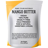 Mango Butter 1 lb — by Mary Tylor Naturals — Cold Pressed, Unrefined,Raw Pure Mango Butter — Skin Nourishment, Moisturizing for Hair, Skin