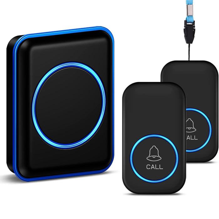 Caregiver Pager, FullHouse Wireless Call Button 1000+ Feet, SOS Alert Nurse Calling Elderly Fall Help System for Patient/Disabled Monitoring at Home, IP55 Waterproof