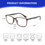 BLUEMOKY Blue Light Reading Glasses for Men，Sport Square Frame Readers, Anti Glare Computer Glasses(Tortoise,2.25)