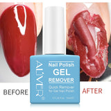 Gel Nail Polish Remover(15ml), Remove Gel Nail Polish Within 2-5 Minutes - Quick & Easy Polish Remover - No Need For Foil, Soaking Or Wrapping with Cuticle Pusher and Nail Polish Scraper Tools