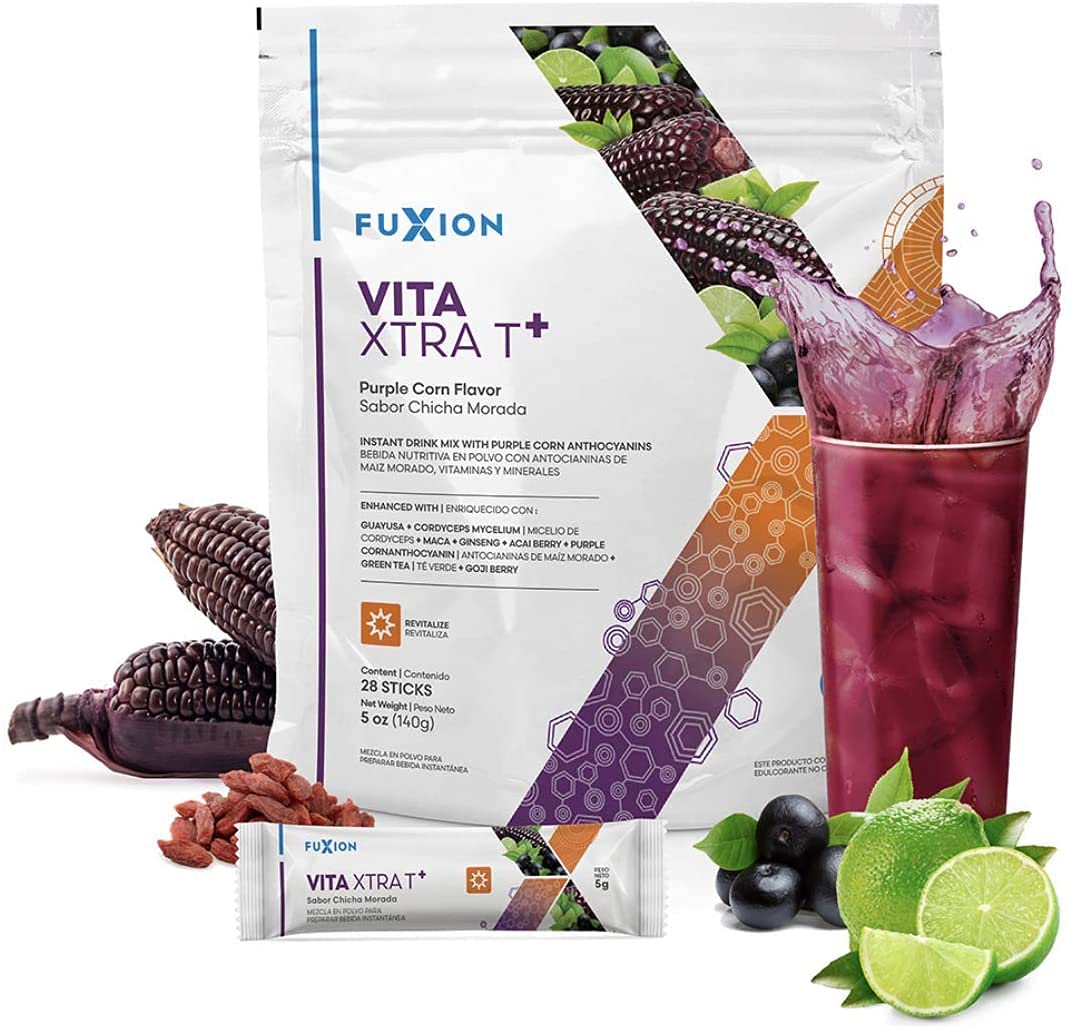 Fast Acting Energizing Tea by Fuxion Vita Xtra T-Mix All Natural Herbs