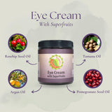 Taspen's Organics Hydrating Eye Cream with Super Fruits- for Dark Circles, Puffiness & Fine Lines - Brightening & Firming - Cruelty-Free