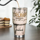 Joymarke MAGA Trump Tumbler 2024, Skull American Flag 30 Oz Tumbler, Trump Coffee Cups, USA Flag Tumbler Insulated Cup With Lid, Patriotic Birthday Gifts for Women Men, Republican Tumbler Cups