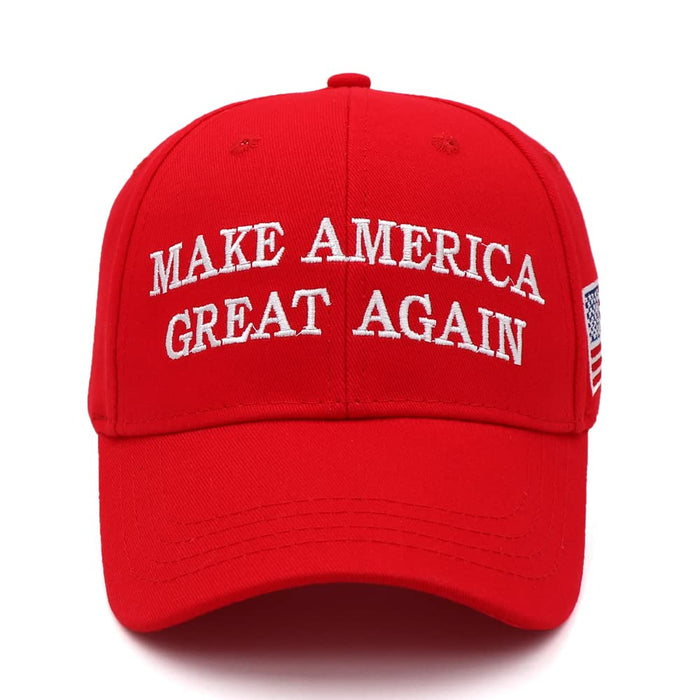 Trump 2024 MAGA Hat Embroidered Make America Great Again Donald Trump Slogan USA Flag Cap Trump Merchandise for Woman Men