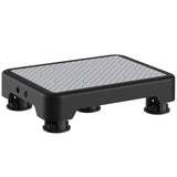 Ronlap One Step Stools for Adults, Portable Safety Step Platform for Seniors Small Plastic Bedside Step Stool Mobility Wide Step Stools Elderly Assistance for Shower Bed Car Stair Outdoor, Black-Gray