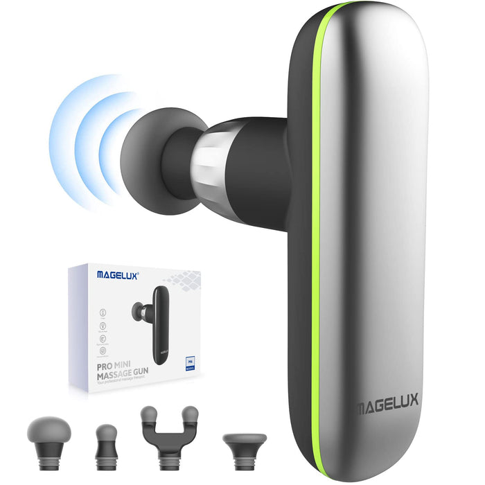 MAGELUX Mini Massage Gun Deep Tissue Muscle Massager, Powerful Quiet Portable Percussion Neck Back Massagers for Athletes, Small Travel Pain Relief Handheld Fascial Massager, Gifts for him Women