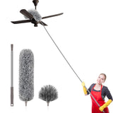 SetSail Dusters for Cleaning, 100-inch Extra-Long Duster with Extension Pole, Bendable Microfiber Head & Cobweb Brush Washable Ceiling Fan Cleaner Duster Kit for High Ceilings, Furniture, Corner