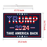 Trump 2024 Yard Sign with Metal Stakes, Double Sided 25x16 Inch Donald Trump Take America Back Signs, Placard Outdoor Voted Signs for Trump Lawn Signs Rally Decoration Lawn Yard Signs