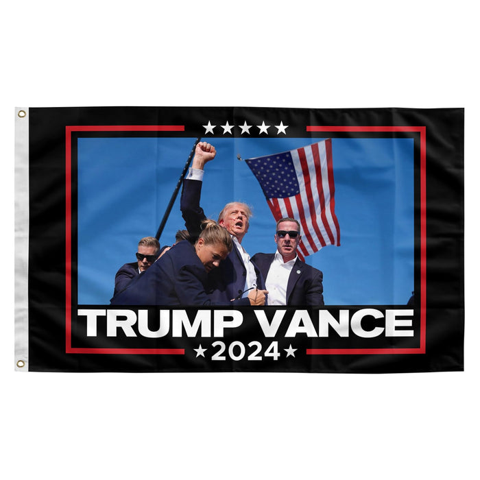 Trump Vance 2024 Flag Trump 2024 Flags 3x5 FT Polyester Banner with Brass Grommets for Indoor Outdoor Decorations (black7)