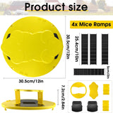 Bucket Lid Mouse Trap Mouse Trap Bucket Indoor Outdoor | Humane Mouse Trap | Mouse Trap Bucket Lid Auto Reset | 5 Gallon Bucket Compatible | Mouse Trap Bucket Lid (Double Head Upgrade Yellow)