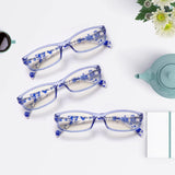 MAEOWN 5 Pack Reading Glasses for Women, Blue Light Blocking Computer Readers, Ease Blurry Vision Dry Eyes Anti UV Glare (Blue, 1.75, multiplier_x)